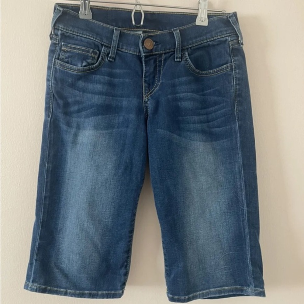 TRUE RELIGION JEANS SAVANNAH‎ Knee Length Long  BERMUDA SHORTS size 26